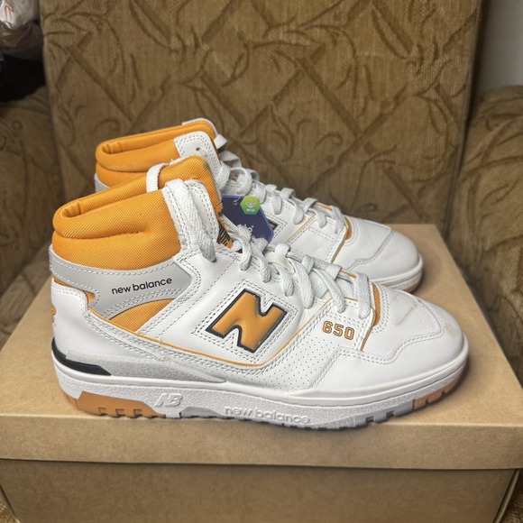 New Balance 650R Canyon Gold White High‎ Top Sneakers - BB650RCL Size 7D - Picture 4 of 10
